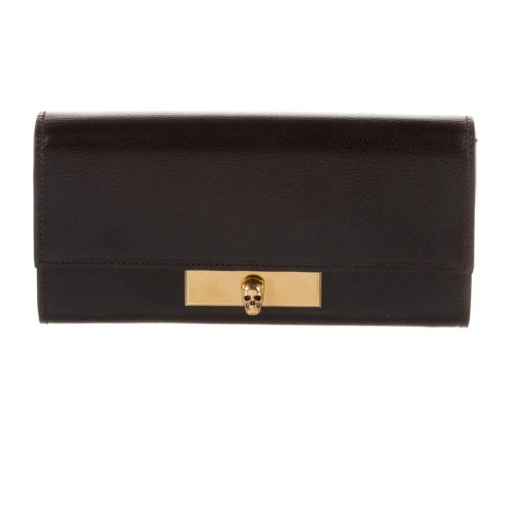 Alexander McQueen Black Leather Wallet